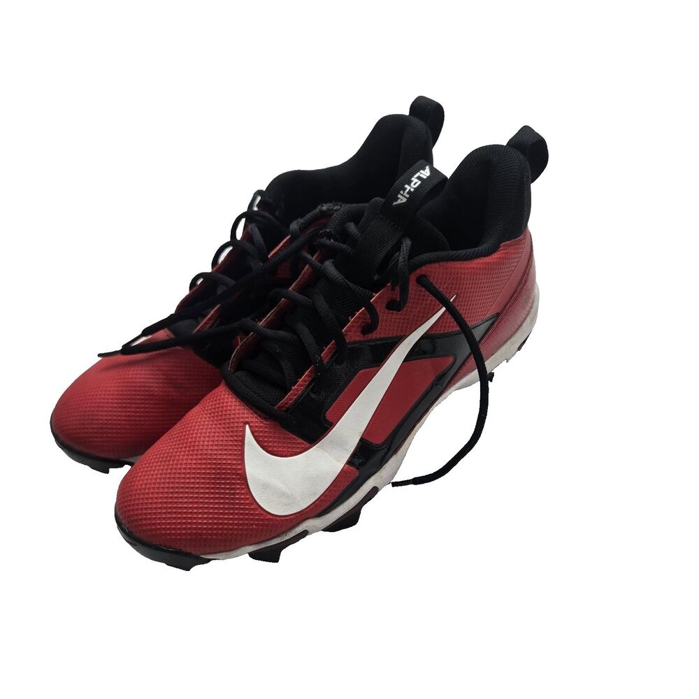 Nike Alpha Menace 4 Varsity Football Cleats, University Red, FN0027-600, Sz 10.5